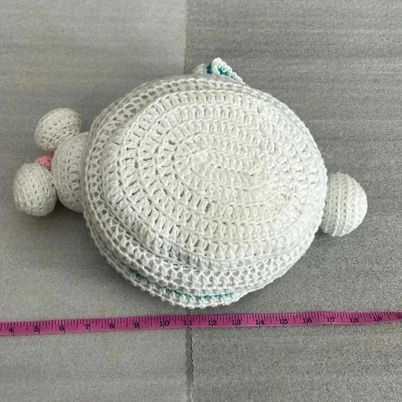 Lovely  Handmade Crochet Bunny Basket - Picture 5 of 5